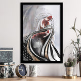 Jesus Hand Marine Veteran Flag Vertical Framed Framed Art Prints Wall Decor - Painting Prints, Veteran Gift