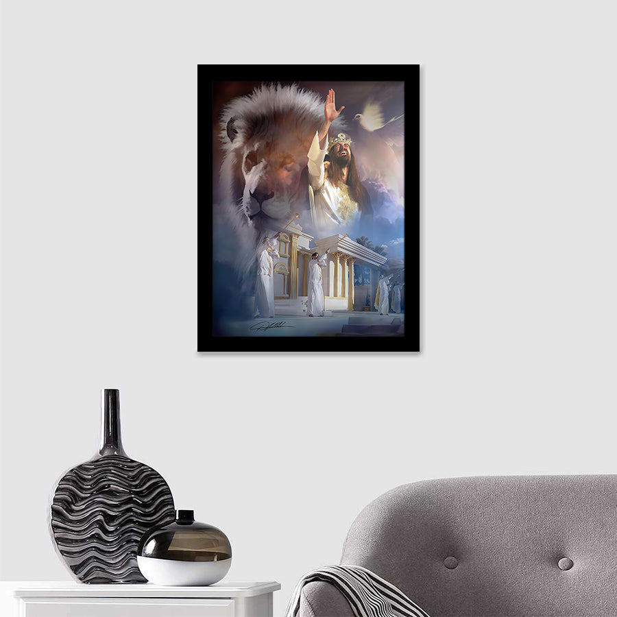 Jesus Is The Lion Of Judah Framed Wall Art Prints - Painting prints, Framed Prints,Framed Art, Prints for Sale