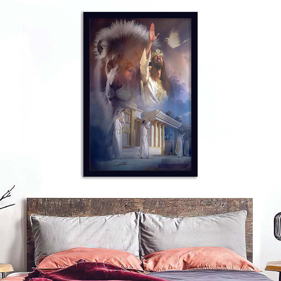 Jesus Is The Lion Of Judah Framed Wall Art Prints - Painting prints, Framed Prints,Framed Art, Prints for Sale