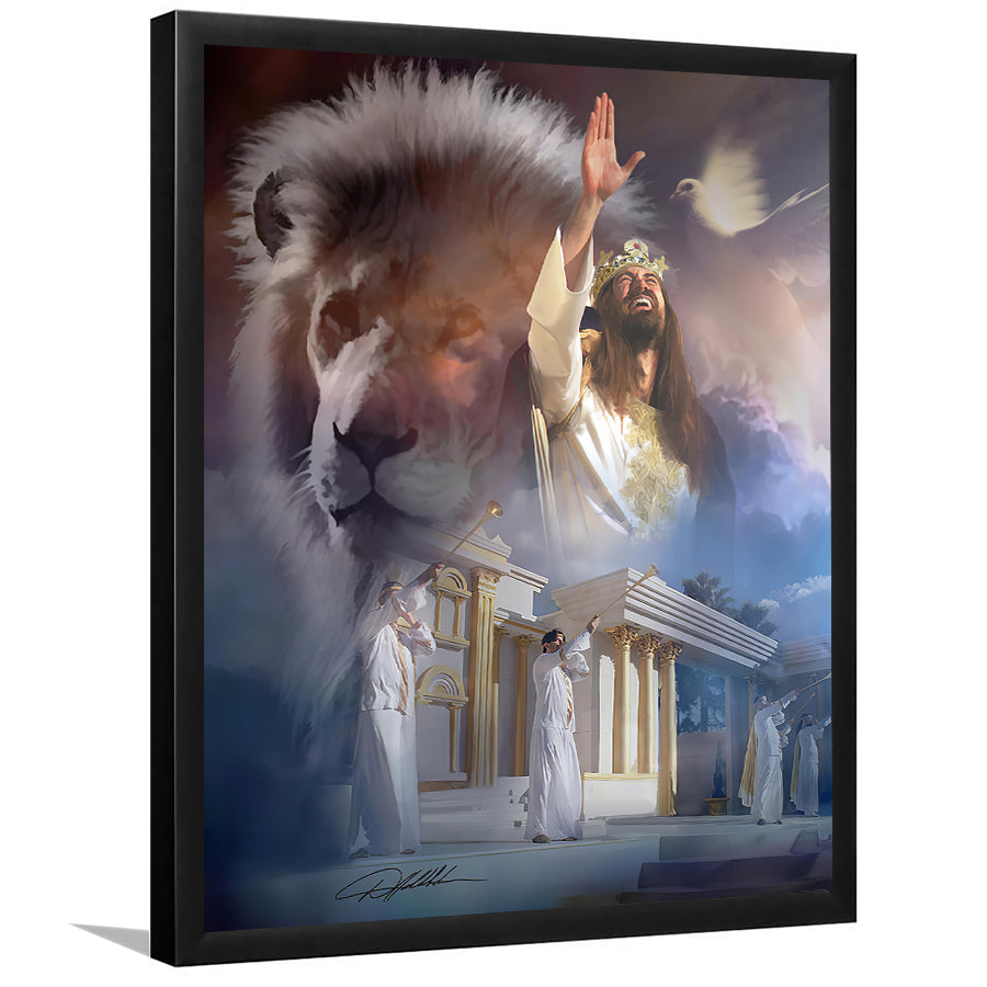 Jesus Is The Lion Of Judah Framed Wall Art Prints - Painting prints, Framed Prints,Framed Art, Prints for Sale