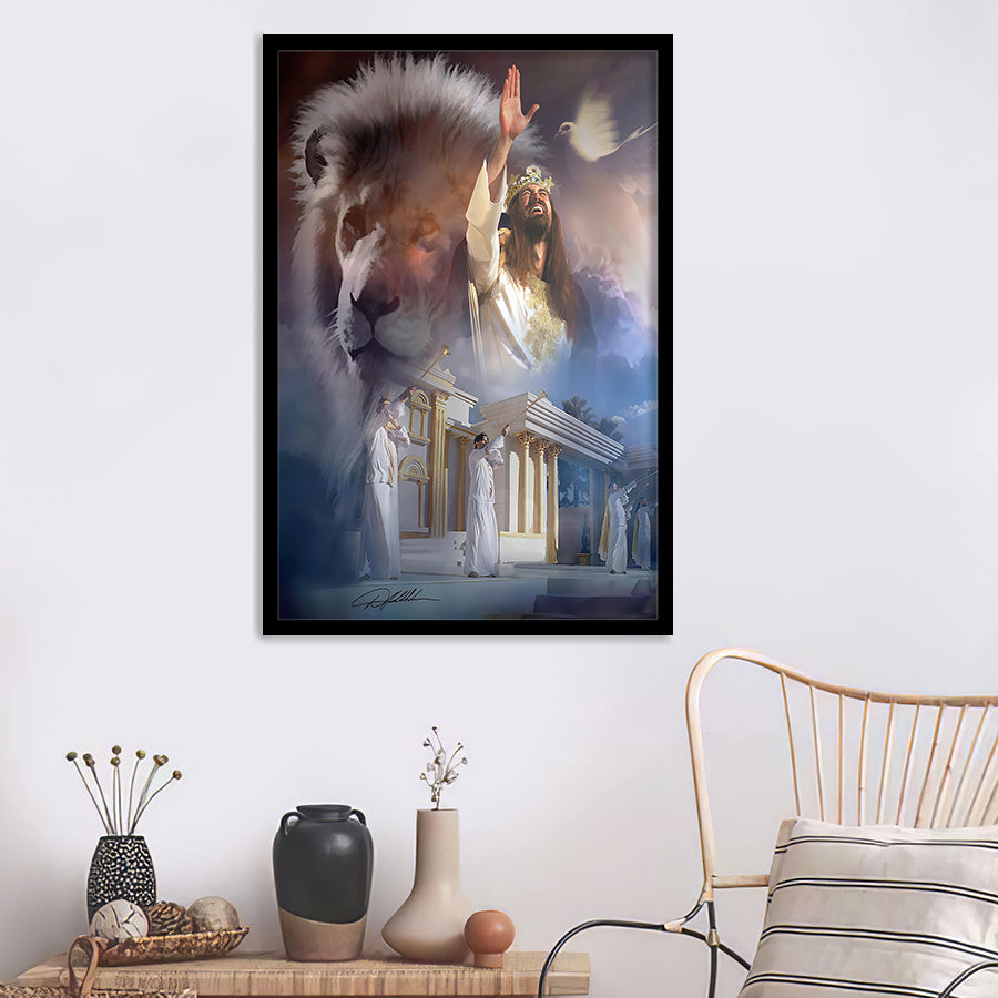 Jesus Is The Lion Of Judah Framed Wall Art Prints - Painting prints, Framed Prints,Framed Art, Prints for Sale