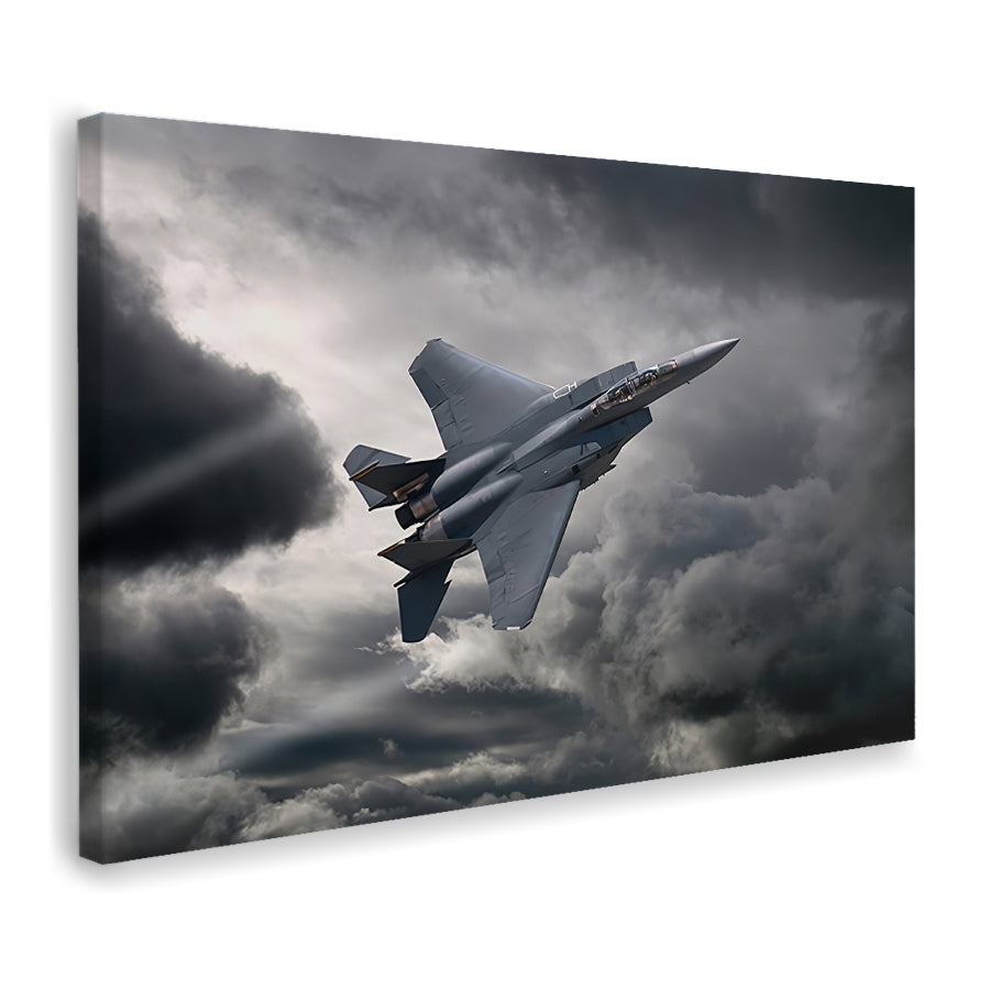Jet F15 In The Sky Canvas Wall Art - Canvas Prints, Prints for