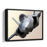 Jet F35 Gray Flying Framed Canvas Wall Art - Framed Prints, Canvas Prints, Prints for Sale, Canvas Painting