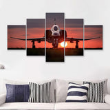 Jet F 4 F 4 Phantom Ii Airplane Scrap 5 Piece Canvas Prints Wall Art Decor - Painting Canvas, Multi Panels