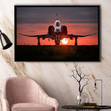 Jet F 4 F 4 Phantom Ii Airplane Scrap Framed Canvas Prints Wall Art Decor - Painting Canvas, Black Framed Picture