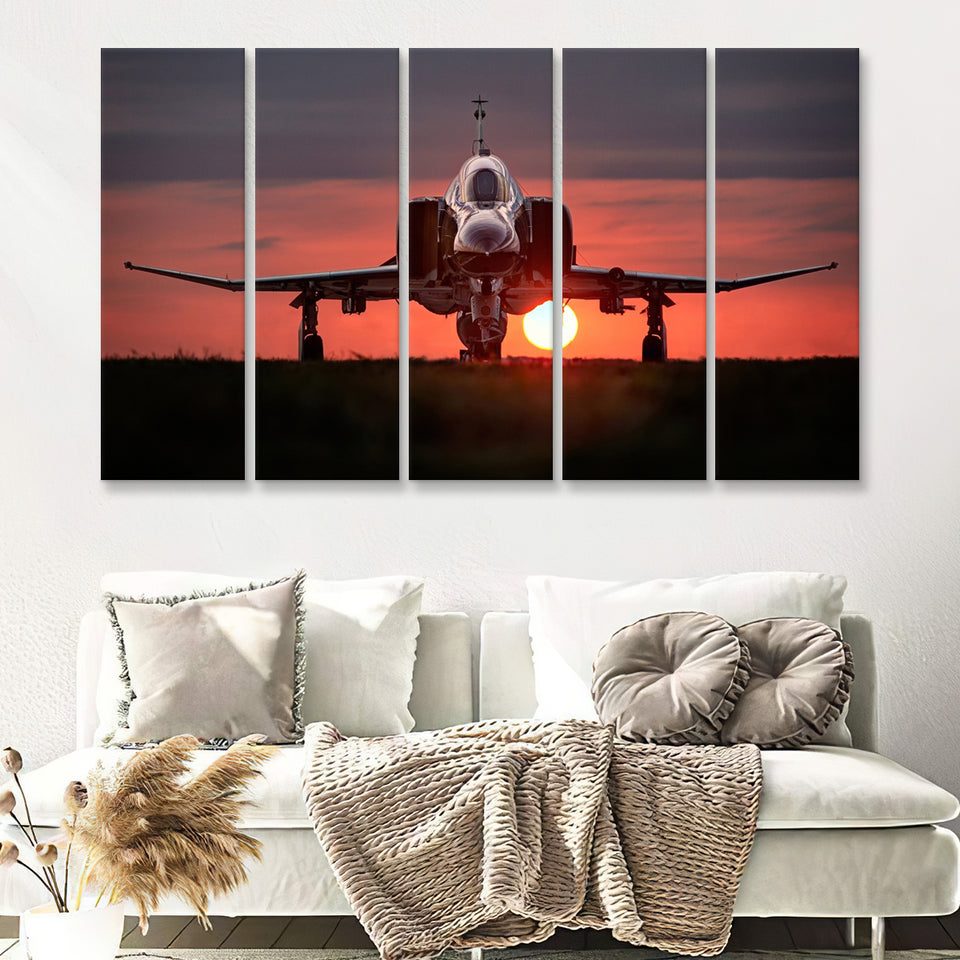 Jet F 4 F 4 Phantom Ii Airplane Scrap 5 Piece B Canvas Prints Wall Art Decor - Painting Canvas, Multi Panels
