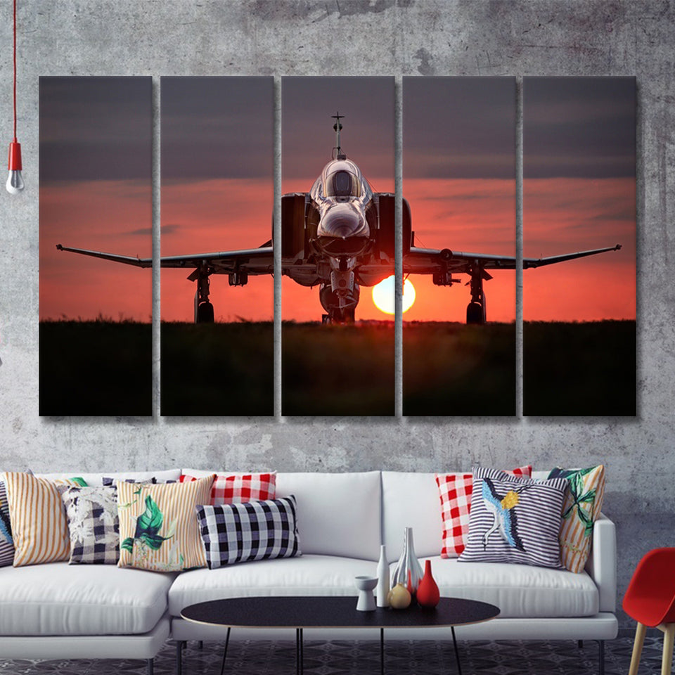 Jet F 4 F 4 Phantom Ii Airplane Scrap 5 Piece B Canvas Prints Wall Art Decor - Painting Canvas, Multi Panels