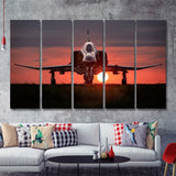 Jet F 4 F 4 Phantom Ii Airplane Scrap 5 Piece B Canvas Prints Wall Art Decor - Painting Canvas, Multi Panels
