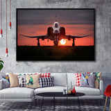 Jet F 4 F 4 Phantom Ii Airplane Scrap Framed Canvas Prints Wall Art Decor - Painting Canvas, Black Framed Picture