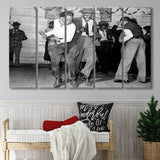 Jitterbug Black And White Print, Juke Joint Dance Larger Canvas Art, 5 Piece Canvas Prints Wall Art Decor