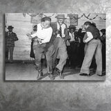 Jitterbug Black And White Print, Juke Joint Dance Canvas Prints Wall Art Home Decor