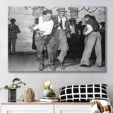 Jitterbug Black And White Print, Juke Joint Dance Canvas Prints Wall Art Home Decor