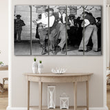 Jitterbug Black And White Print, Juke Joint Dance Larger Canvas Art, 5 Piece Canvas Prints Wall Art Decor