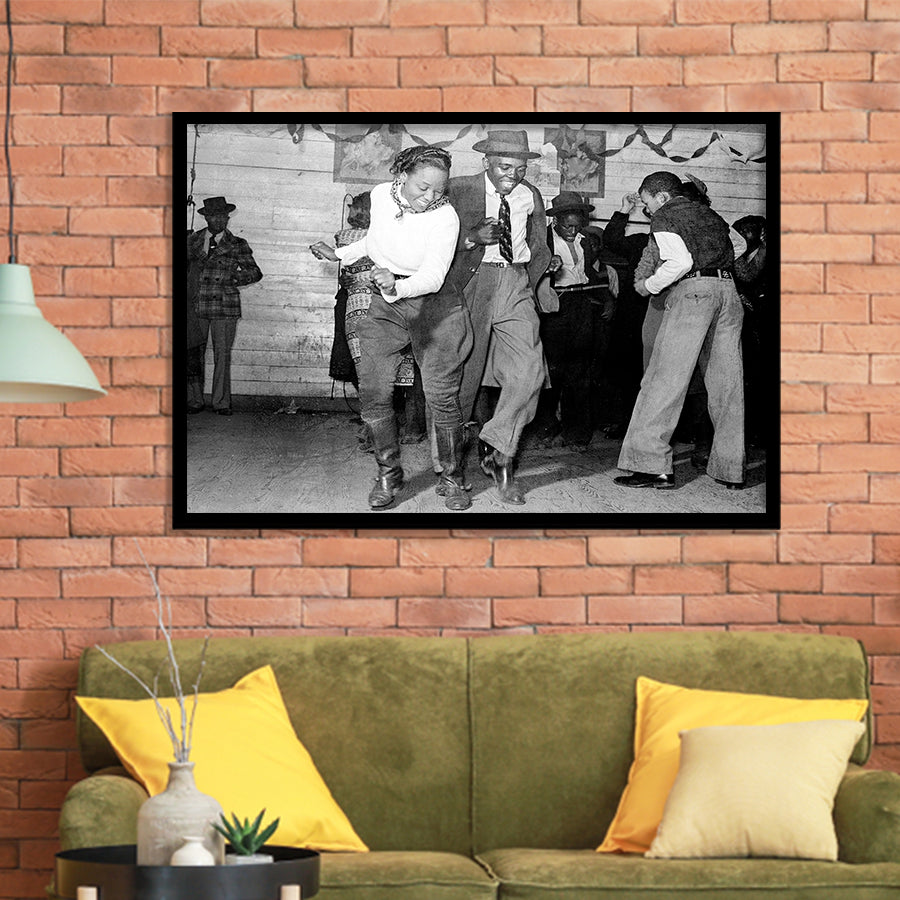 Jitterbug Black And White Print, Juke Joint Dance Framed Art Prints, Wall Art,Home Decor,Framed Picture