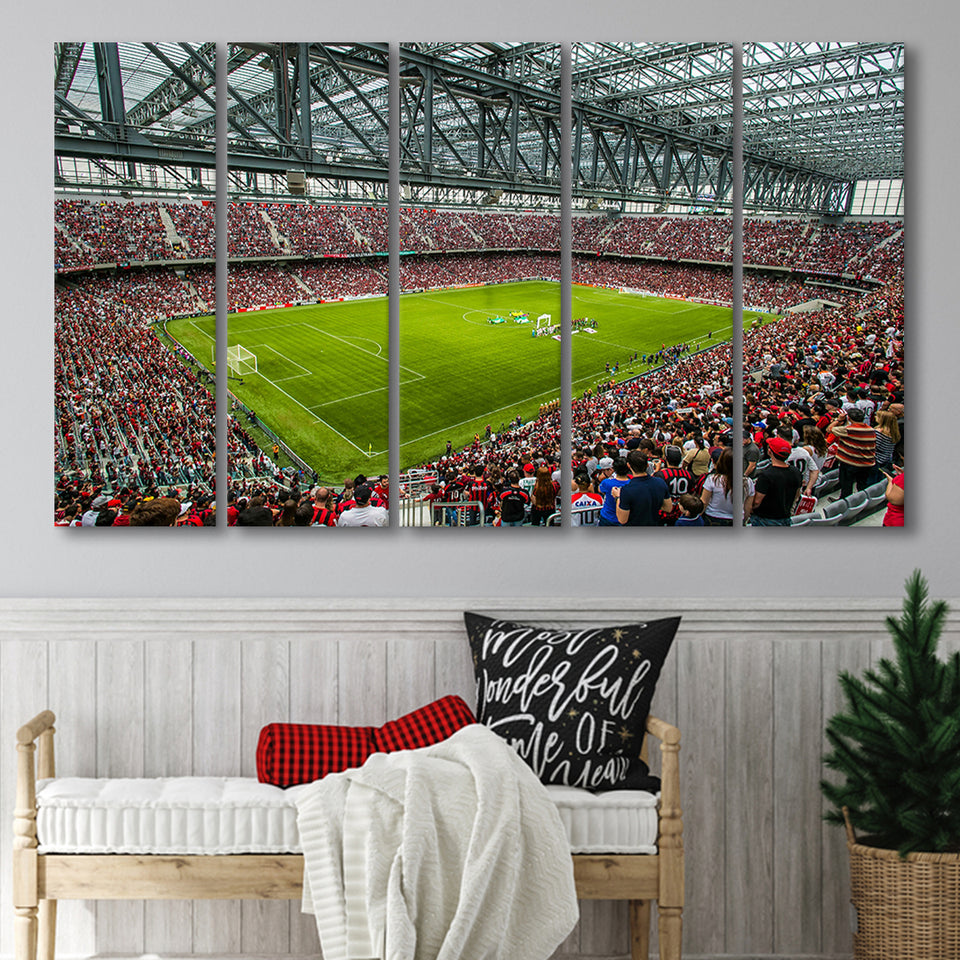 Joaquim Americo Guimarães Stadium, Stadium Canvas, Sport Art, Gift for him, Multi Panels B, Canvas Prints Wall Art Decor