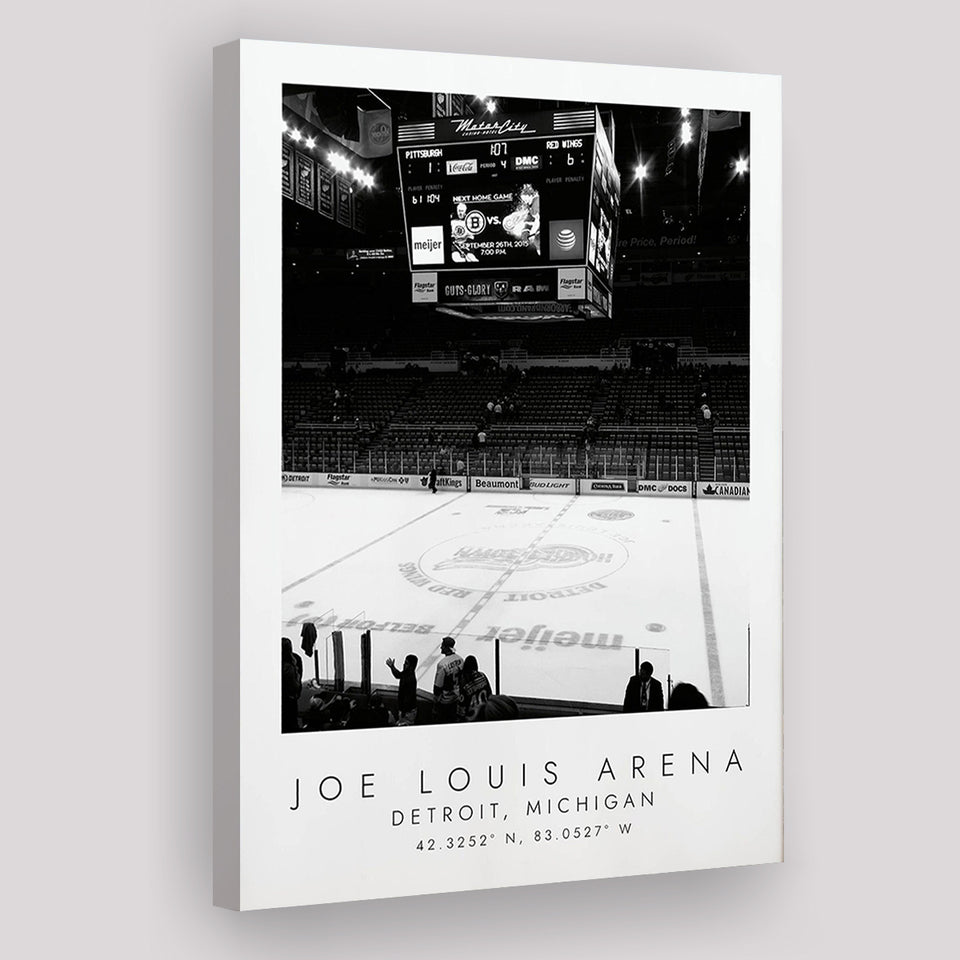 Joe Louis Arena Detroit Red Wings Ice Hockey Lovers Canvas Prints Wall Art Home Decor