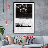 Joe Louis Arena Detroit Red Wings Ice Hockey Lovers Framed Art Prints Wall Art Decor, Framed Picture