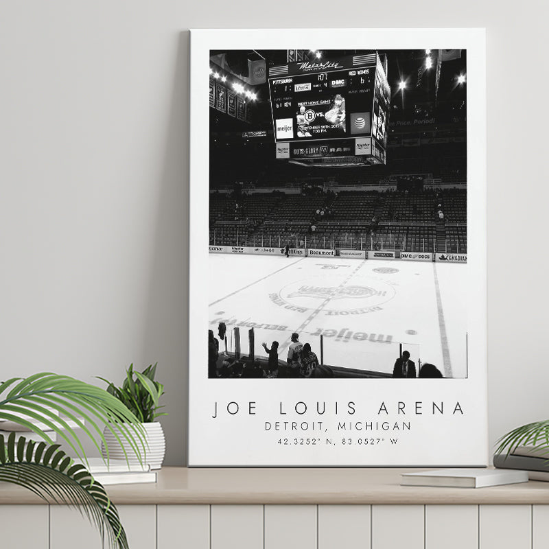 Joe Louis Arena Detroit Red Wings Ice Hockey Lovers Canvas Prints Wall Art Home Decor