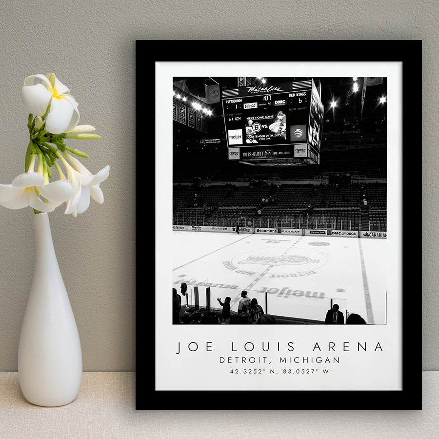 Joe Louis Arena Detroit Red Wings Ice Hockey Lovers Framed Art Prints Wall Art Decor, Framed Picture