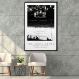 Joe Louis Arena Detroit Red Wings Ice Hockey Lovers Framed Canvas Prints Wall Art Home Decor, Floating Frame
