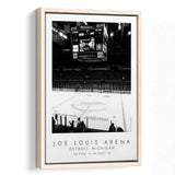 Joe Louis Arena Detroit Red Wings Ice Hockey Lovers Framed Canvas Prints Wall Art Home Decor, Floating Frame