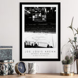Joe Louis Arena Detroit Red Wings Ice Hockey Lovers Framed Art Prints Wall Art Decor, Framed Picture
