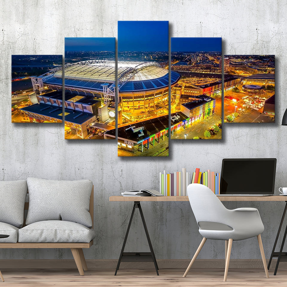 Johan Cruijff ArenA in Amsterdam, Stadium Canvas, Sport Art, Large Canvas, Multi Panels, Canvas Prints Wall Art Decor