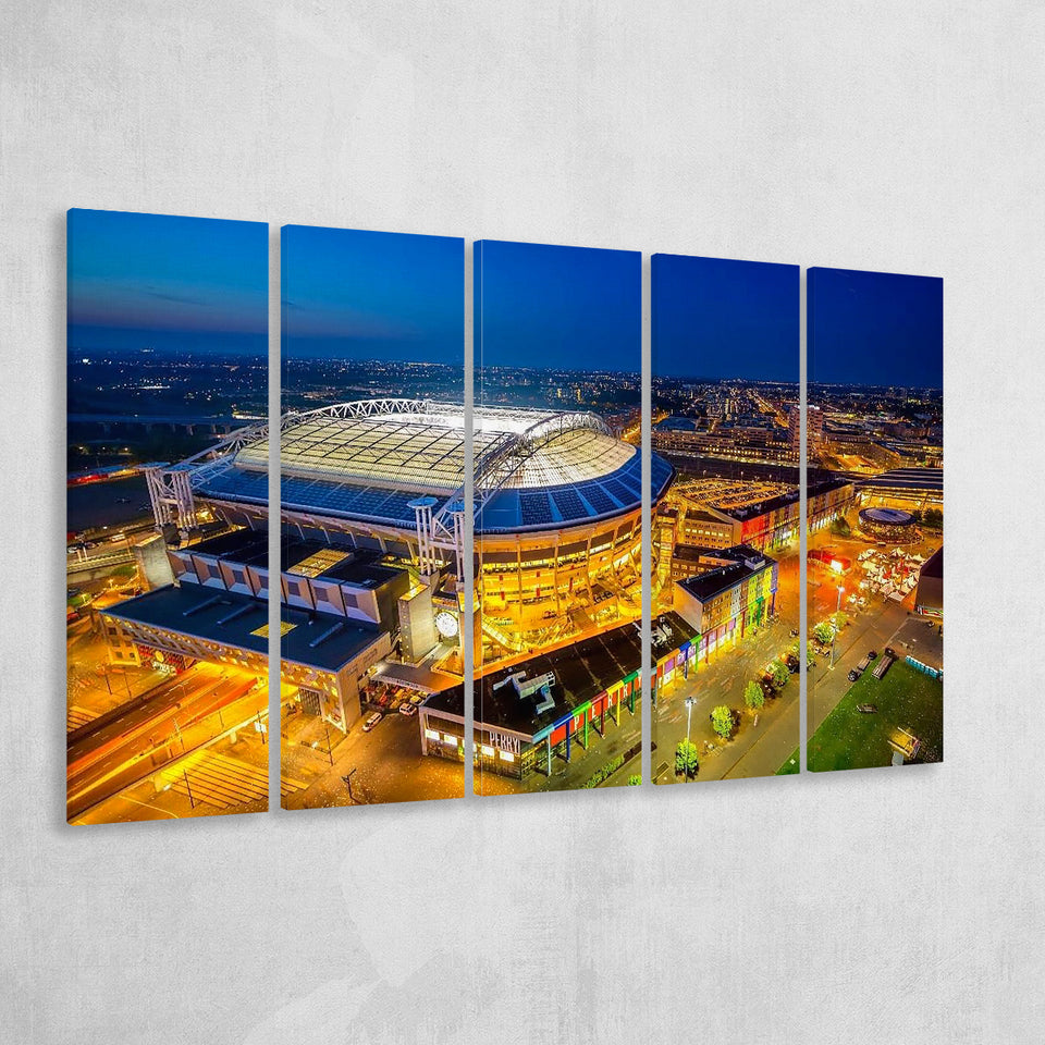Johan Cruijff ArenA in Amsterdam, Stadium Canvas, Sport Art, Gift for him, Multi Panels B, Canvas Prints Wall Art Decor