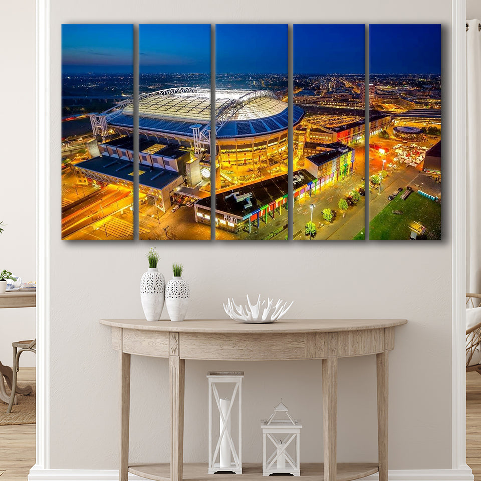 Johan Cruijff ArenA in Amsterdam, Stadium Canvas, Sport Art, Gift for him, Multi Panels B, Canvas Prints Wall Art Decor