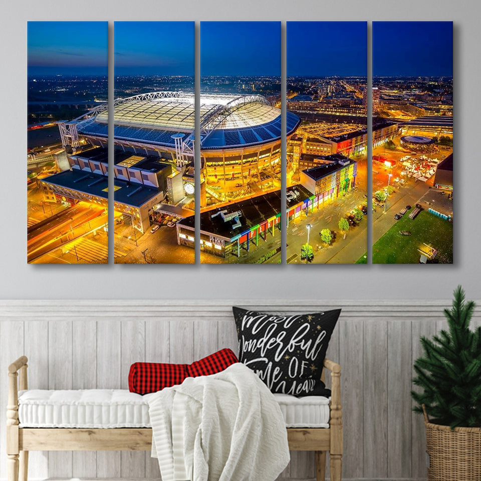 Johan Cruijff ArenA in Amsterdam, Stadium Canvas, Sport Art, Gift for him, Multi Panels B, Canvas Prints Wall Art Decor
