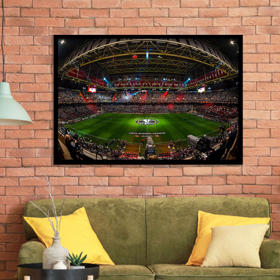 Johan Cruyff Arena Netherlands, Stadium Canvas, Sport Art, Gift for him, Framed Art Prints Wall Art Decor, Framed Picture