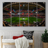 Johan Cruyff Arena Netherlands, Stadium Canvas, Sport Art, Gift for him, Multi Panels B, Canvas Prints Wall Art Decor