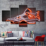 Jordan 4 Sneaker Art Print 5 Pieces Canvas Prints Wall Art - Painting Canvas, Multi Panels, Wall Decor