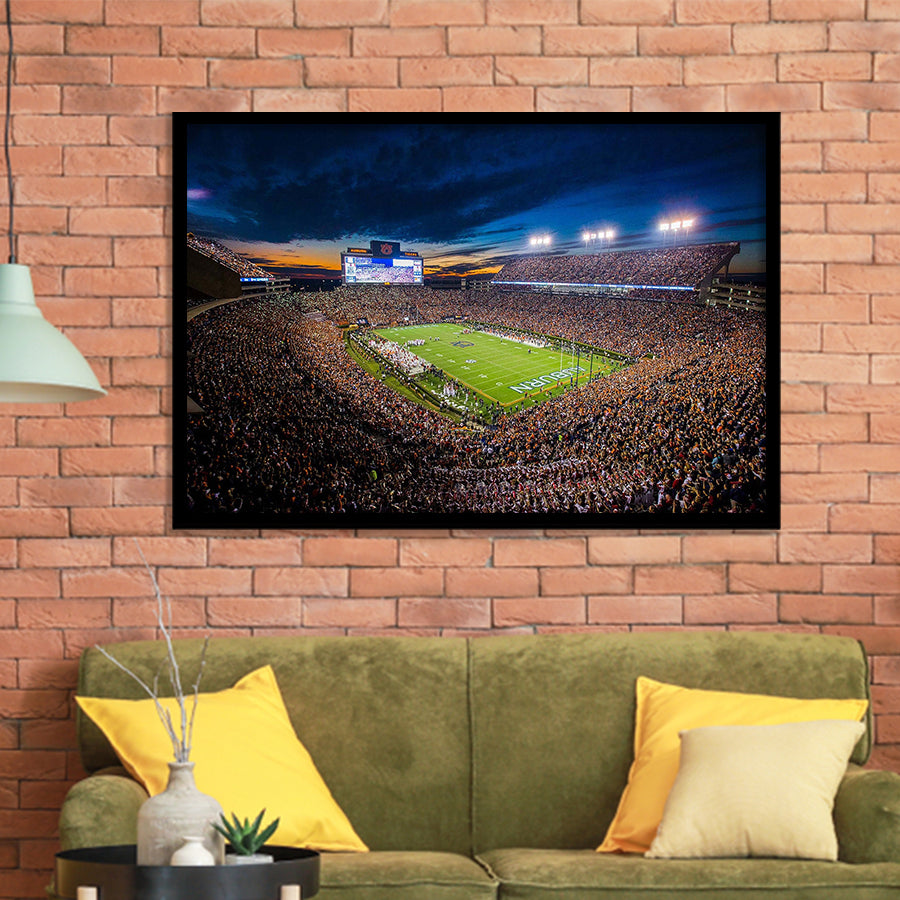 Jordan Hare Stadium Art Prints Auburn Tigers Wall Art,Sport Stadium Art Prints, Fan Gift, Wall Decor