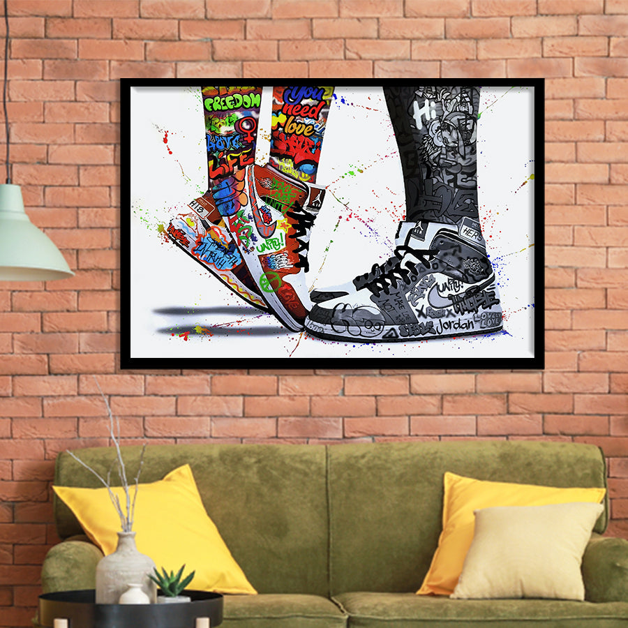 Jordan Love Graffiti Art Framed Art Print Wall Decor - Painting Art, Wall Art Decor, Framed Picture, Black Frame
