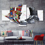 Jordan Love Graffiti Art Canvas 5 Pieces Prints Wall Art Decor - Painting Canvas, Multi Panels, Canvas Print