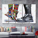 Jordan Love Graffiti Art Canvas 5 Piece B Prints Wall Art Decor - Painting Canvas, Multi Panels, Canvas Prints