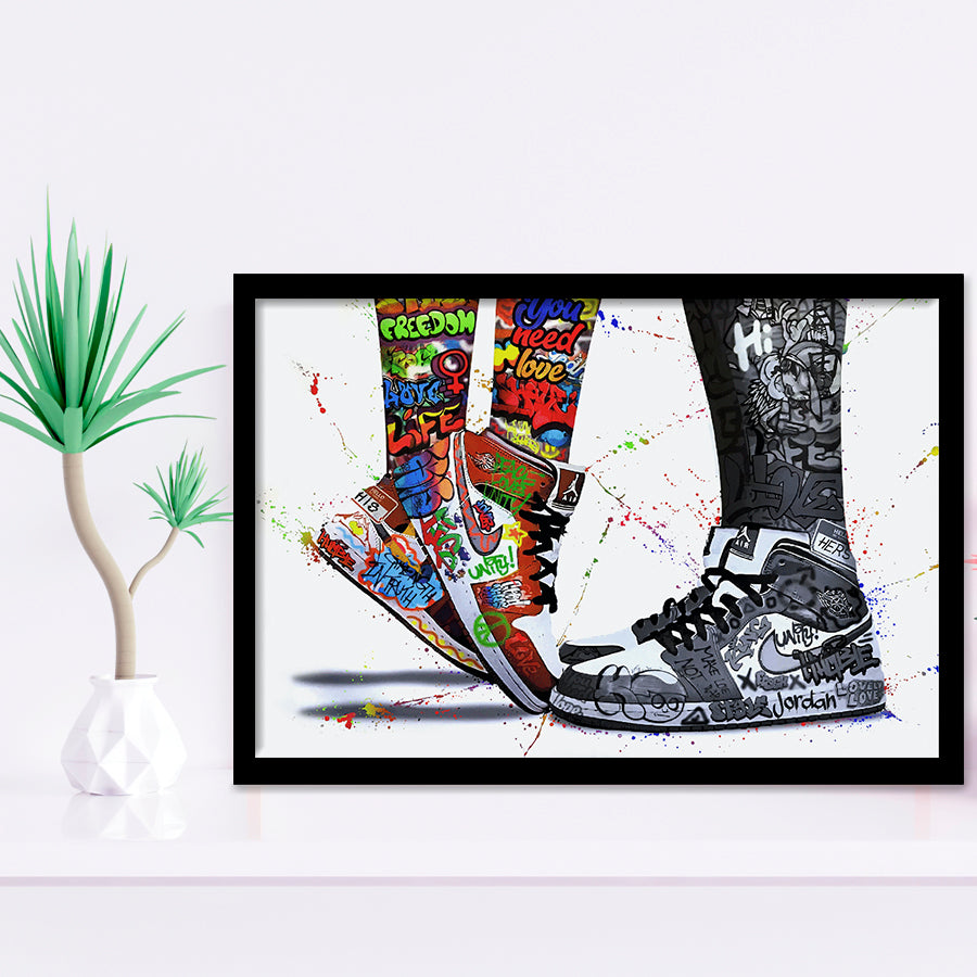 Jordan Love Graffiti Art Framed Art Print Wall Decor - Painting Art, Wall Art Decor, Framed Picture, Black Frame