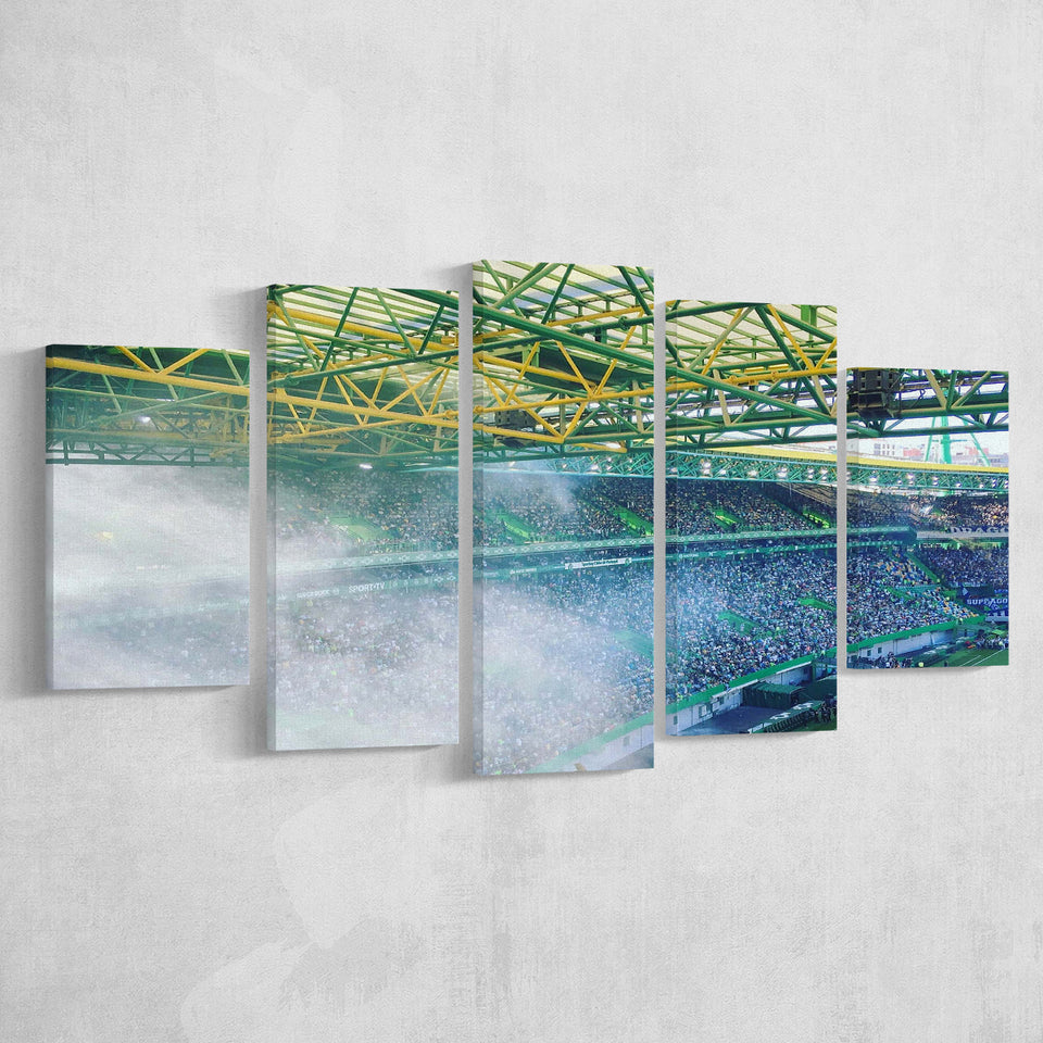 Jose Alvalade Stadium Canvas Prints Sporting Lisbon Wall Art,Multi Panels,Sport Stadium Art Prints, Fan Gift