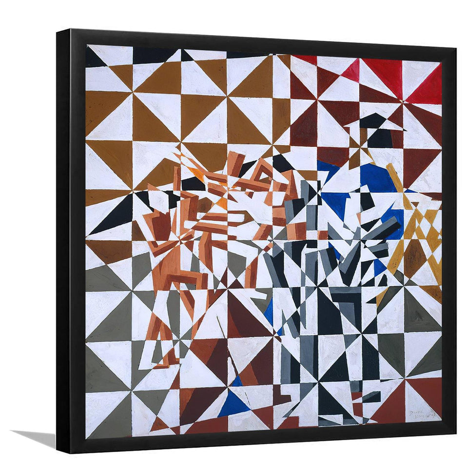 Ju-Jitsu by David Bomberg-Arr Print, Canvas Art, Frame Art, Plexiglass cover