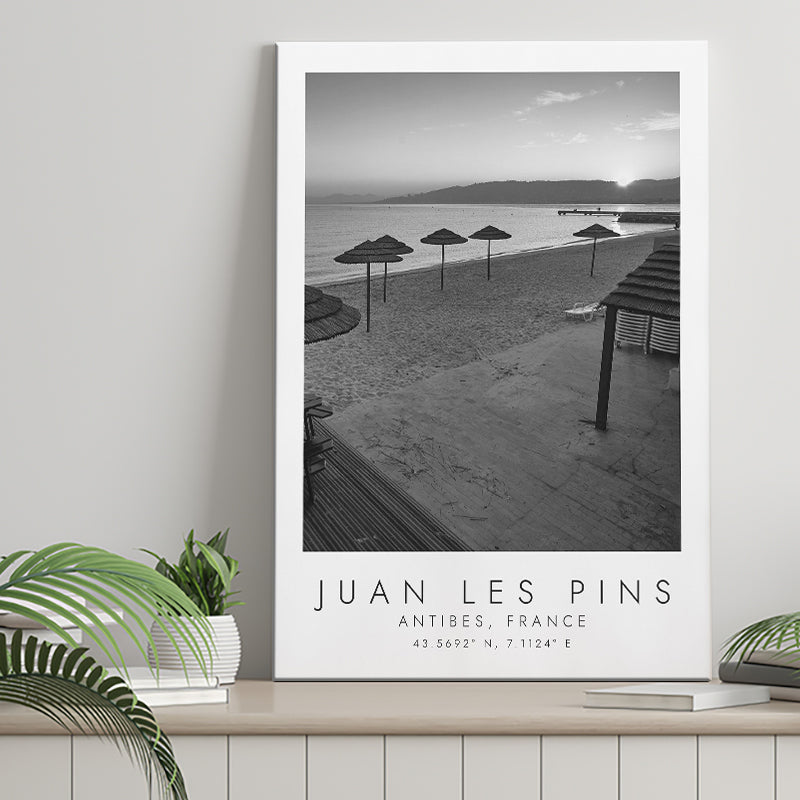 Juan Les Pins Black And White Art Canvas Prints Wall Art Home Decor