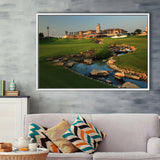 Jumeirah G Estates (Earth) Golf Courses At Dubai, United Arab Emirates, Framed Canvas Prints Wall Art Decor, Floating Frame