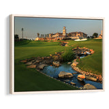 Jumeirah G Estates (Earth) Golf Courses At Dubai, United Arab Emirates, Framed Canvas Prints Wall Art Decor, Floating Frame