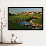 Jumeirah G Estates (Earth) Golf Courses At Dubai, United Arab Emirates, Framed Canvas Prints Wall Art Decor, Floating Frame
