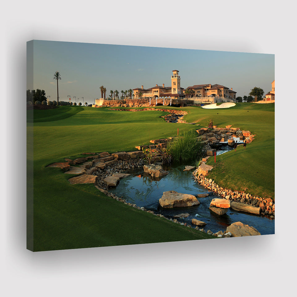 Jumeirah G Estates (Earth) Golf Courses At Dubai, United Arab Emirates, Golf Art Print, Golf Lover, Canvas Prints Wall Art Decor