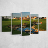 Jumeirah G Estates (Earth) Golf Courses At Dubai, United Arab Emirates, Golf Art Print, 5 Panels Canvas Prints Wall Art
