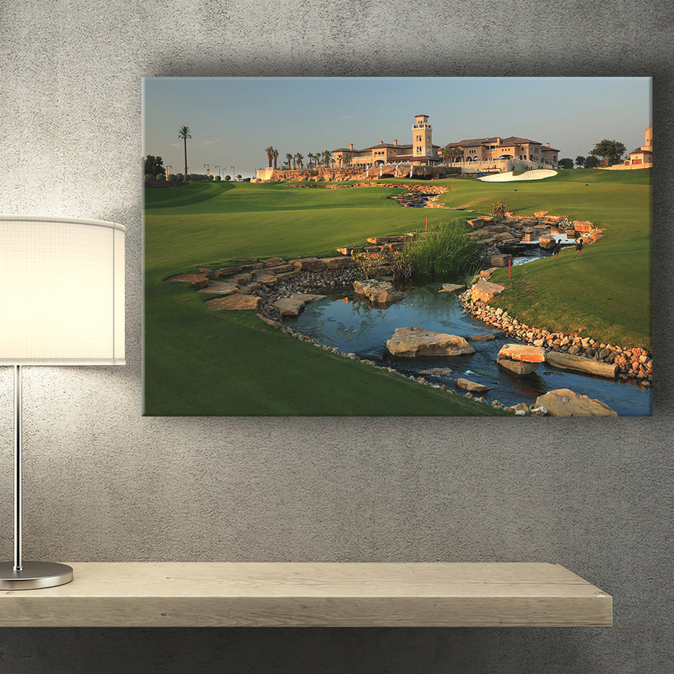 Jumeirah G Estates (Earth) Golf Courses At Dubai, United Arab Emirates, Golf Art Print, Golf Lover, Canvas Prints Wall Art Decor