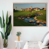 Jumeirah G Estates (Earth) Golf Courses At Dubai, United Arab Emirates, Framed Canvas Prints Wall Art Decor, Floating Frame