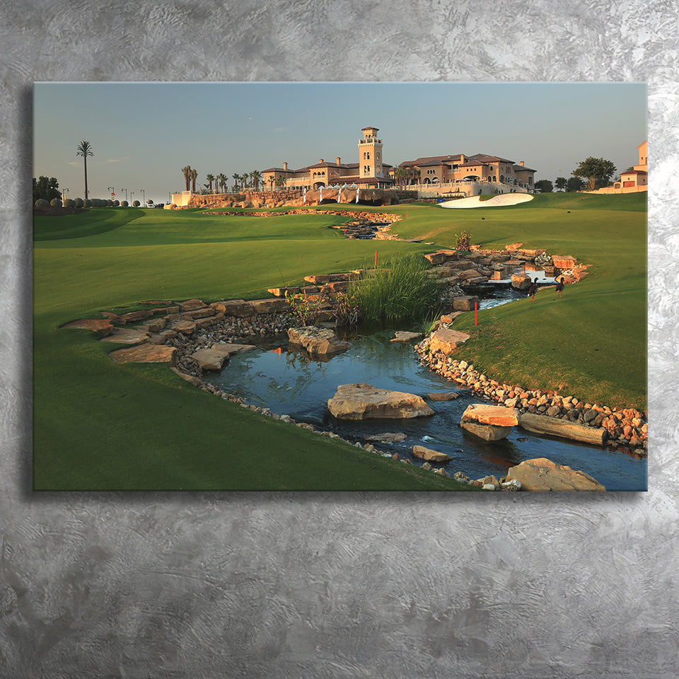 Jumeirah G Estates (Earth) Golf Courses At Dubai, United Arab Emirates, Golf Art Print, Golf Lover, Canvas Prints Wall Art Decor