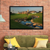 Jumeirah G Estates (Earth) Golf Courses At Dubai, United Arab Emirates, Golf Sport Print, Golf Lover, Framed Art Prints Home Decor